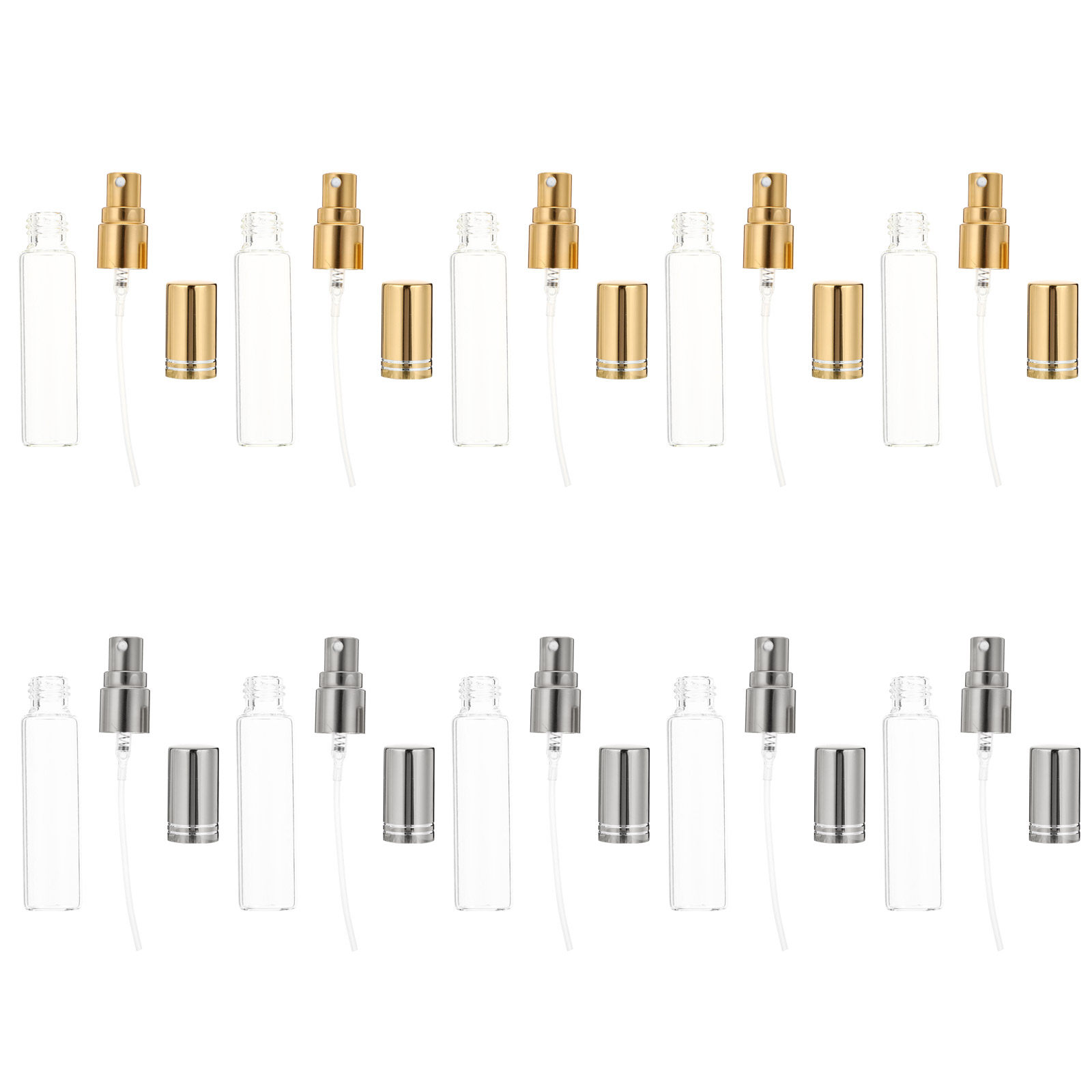 Perfume Quality Fragrance Oils - 10 adet yüksek kaliteli şeffaf cam