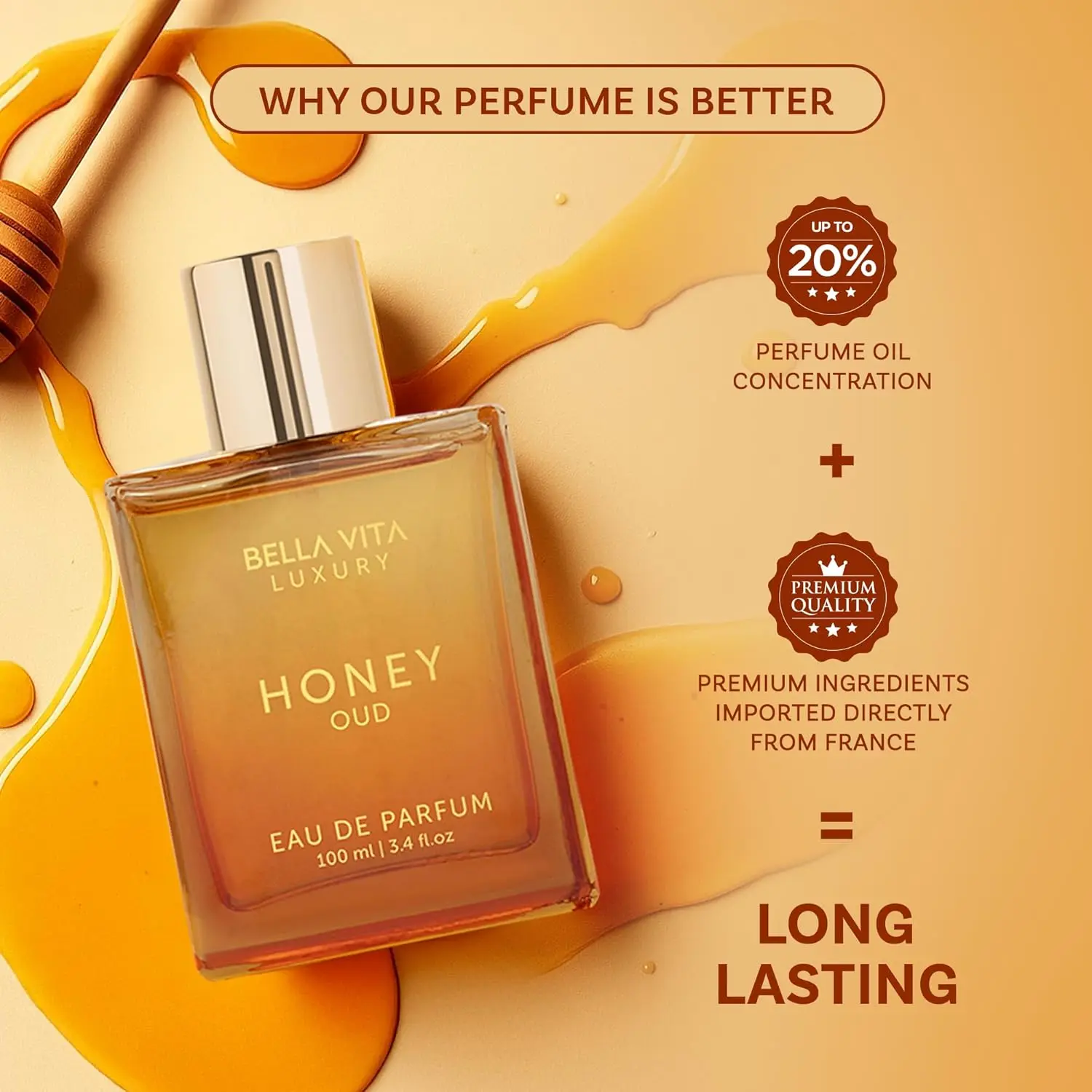 BellaVita Lüks Bal Oud EDP 3.4 - Perfume Quality Fragrance Oils incelemesi ve fiyatı